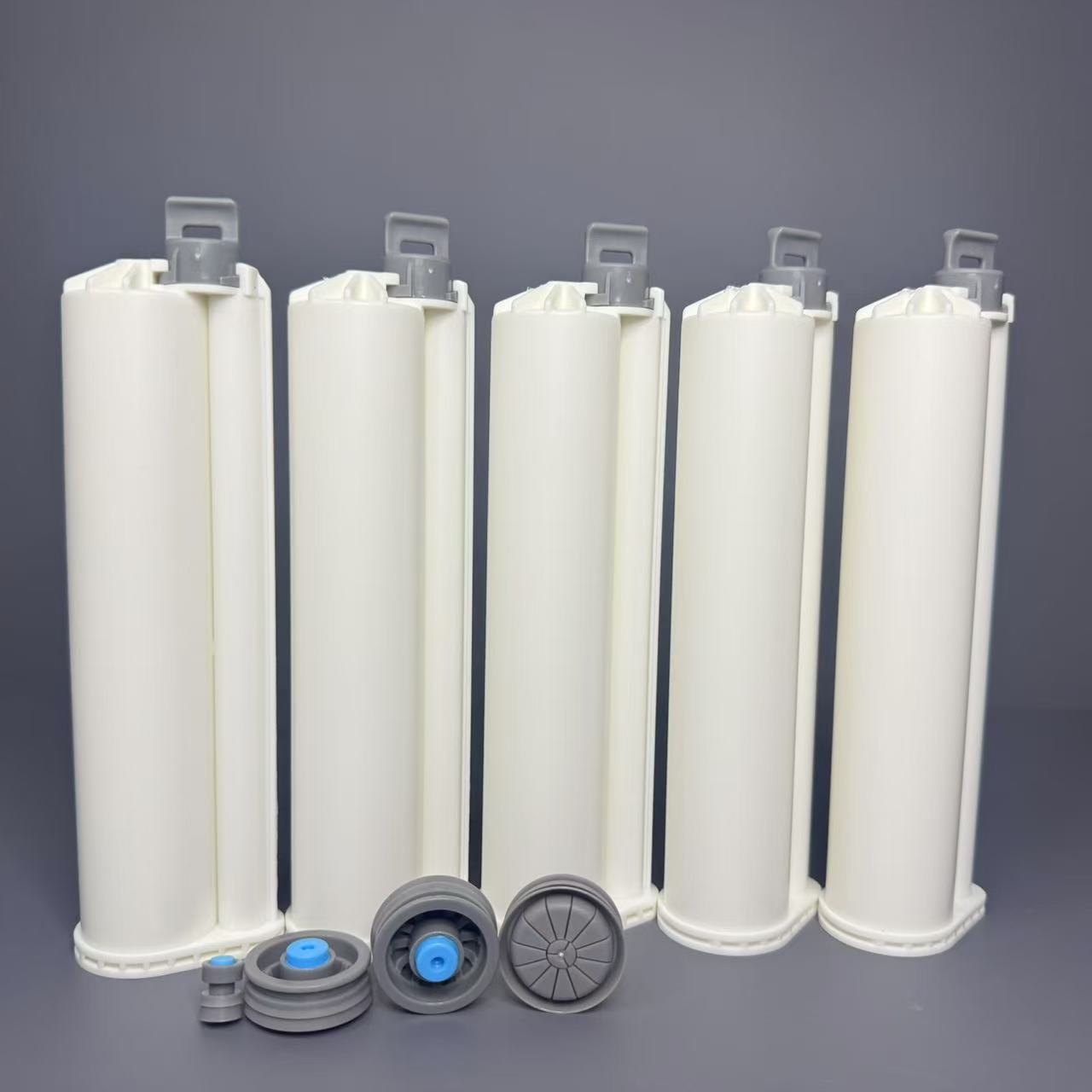75ml 10:1 Dual AB Cartridge Disposable Empty Tube Two-component Plastic Cartridge Barrel for Glue or Dental